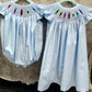 Hand smocked Back to school crayon bubble