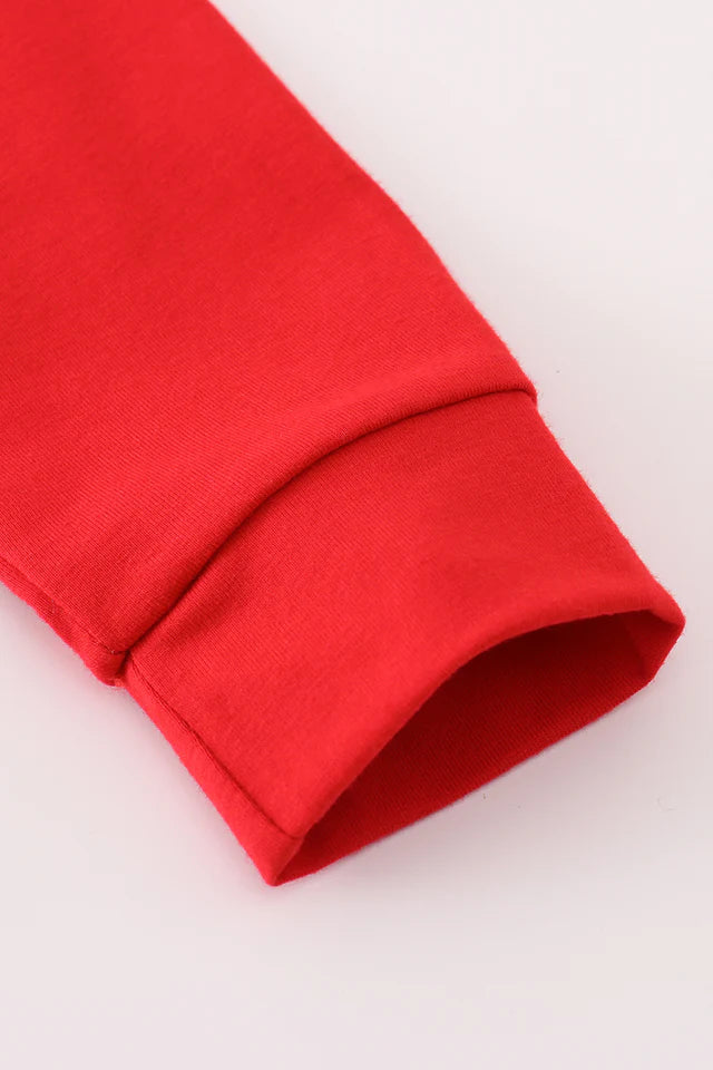 GEORGIA BULLDOG EMBROIDERY STRIPE TOP