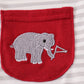 ALABAMA ROLL TIDE ELEPHANT EMBROIDERY STRIPE TOP