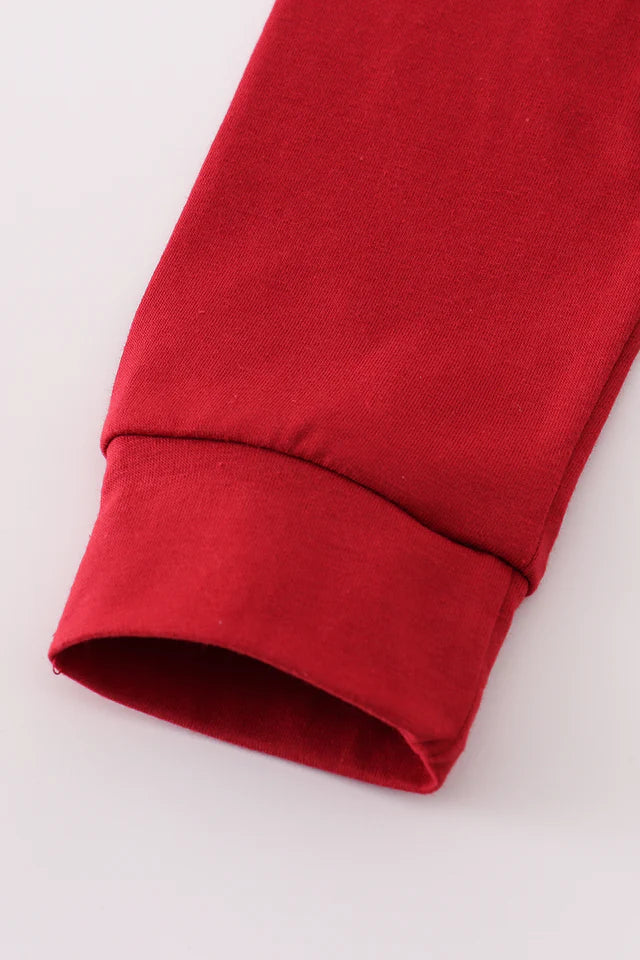 ALABAMA ROLL TIDE ELEPHANT EMBROIDERY STRIPE TOP