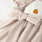 Fall Halloween & Thanksgiving Pumpkin Embroidery Smock Plaid Girls Dress