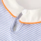 Fall Thanksgiving and Halloween Lapel Stripe Pumpkin Applique Bow Girls Romper