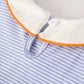 Fall Thanksgiving and Halloween Lapel Stripe Pumpkin Applique Bow Girls Dress