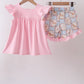 PINK PUPPY FLORAL PRINT RUFFLE SHORTS SET