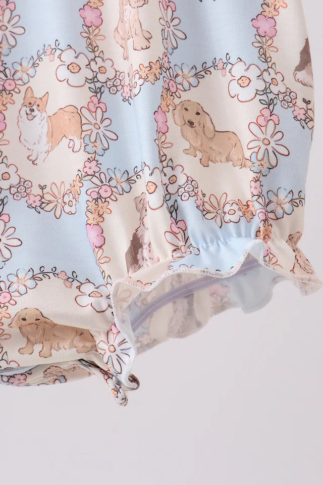 PINK PUPPY FLORAL SMOCKED RUFFLE BUBBLE