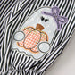 Halloween Striped "Trick Or Treat" Smock Embroidered Baby Girl Romper