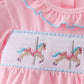 PINK CAROUSEL SMOCKED BUBBLE