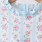 BLUE FLORAL RUFFLE 2PC SWIMSUIT