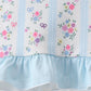 BLUE FLORAL RUFFLE 2PC SWIMSUIT