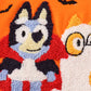 ORANGE HALLOWEEN BLUEY FRENCH KNOT TOP
