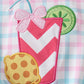 SUMMER PLAID APPLIQUE RASHGUARD