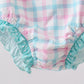 SUMMER PLAID APPLIQUE RASHGUARD