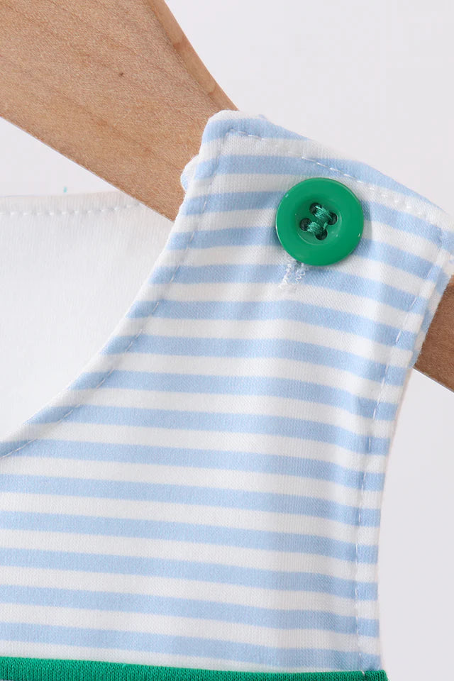 BLUE STRIPE DUCK FRENCH KNOT BUBBLE