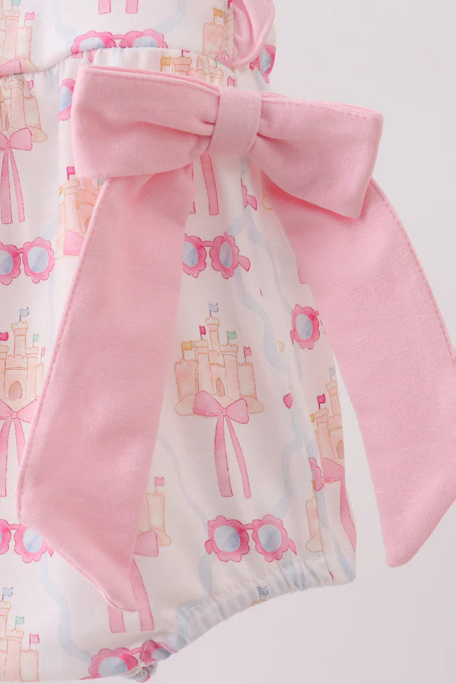 PINK BOW SAND  CASTLE RUFFLE BUBBLE