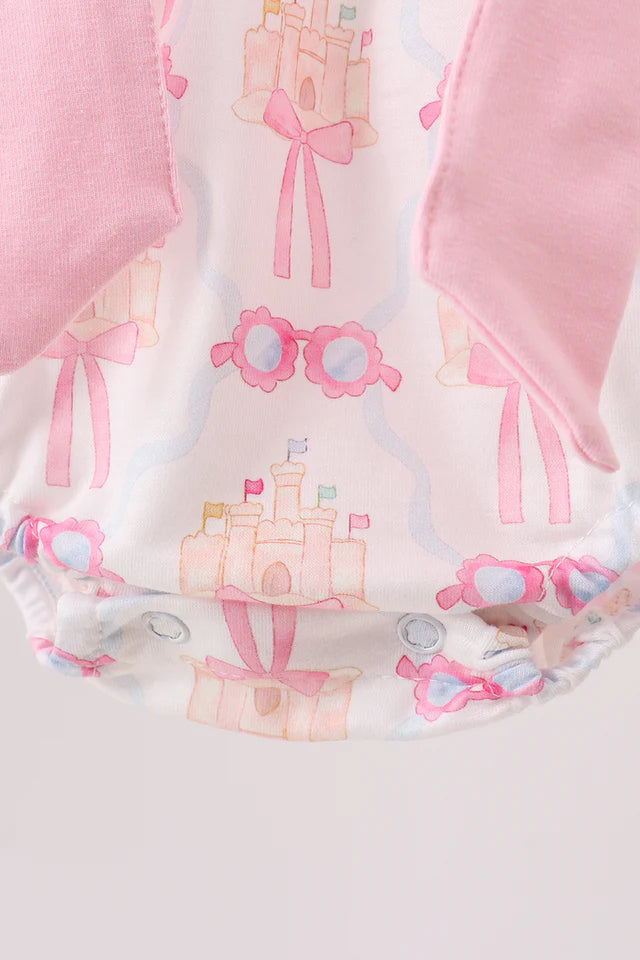 PINK BOW SAND  CASTLE RUFFLE BUBBLE