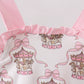 PINK CAROUSEL PRINT RUFFLE BUBBLE