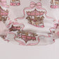 PINK CAROUSEL PRINT RUFFLE BUBBLE
