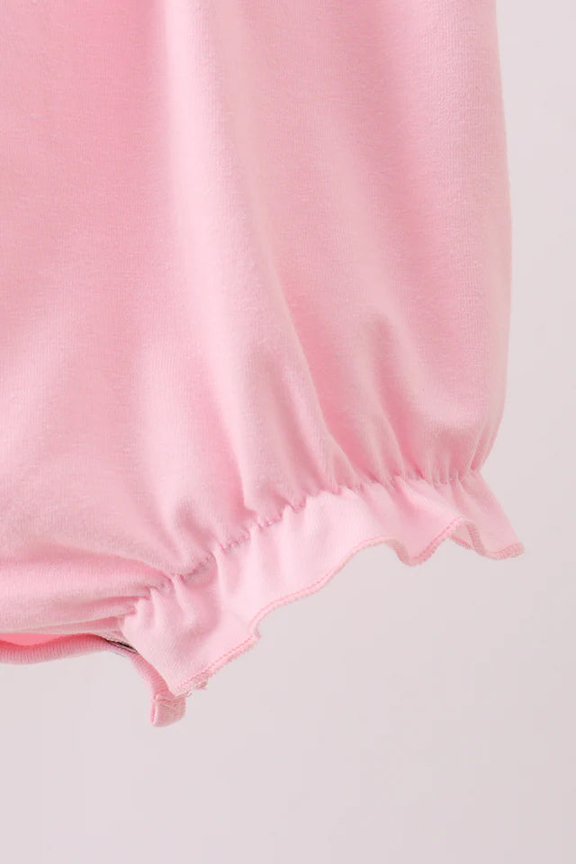 PINK CAROUSEL EMBROIDERY RUFFLE BUBBLE