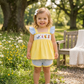 Pooh and Friends Handsmocked short Set