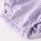 Halloween Spider Smock Embroidery Purple Girls Romper