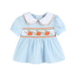 Light Blue Pumpkin Vine Smocked Dress and Bloomers