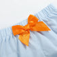 Light Blue Pumpkin Vine Smocked Dress and Bloomers