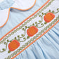 Light Blue Pumpkin Vine Smocked Dress and Bloomers