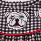 GEORGIA BULLDOG EMBROIDERY PLAID BLOOMER SET