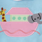 BLUE NOAH'S ARK APPLIQUE RUFFLE BUBBLE