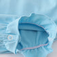 BLUE NOAH'S ARK APPLIQUE RUFFLE BUBBLE
