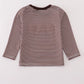 BROWN TURKEY FRENCH KNOT STRIPE TOP