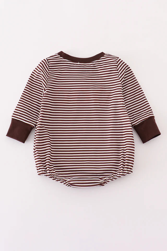 BROWN TURKEY FRENCH KNOT STRIPE BUBBLE
