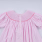 PINK CHRISTMAS TREE HAND SMOCKED DRESS