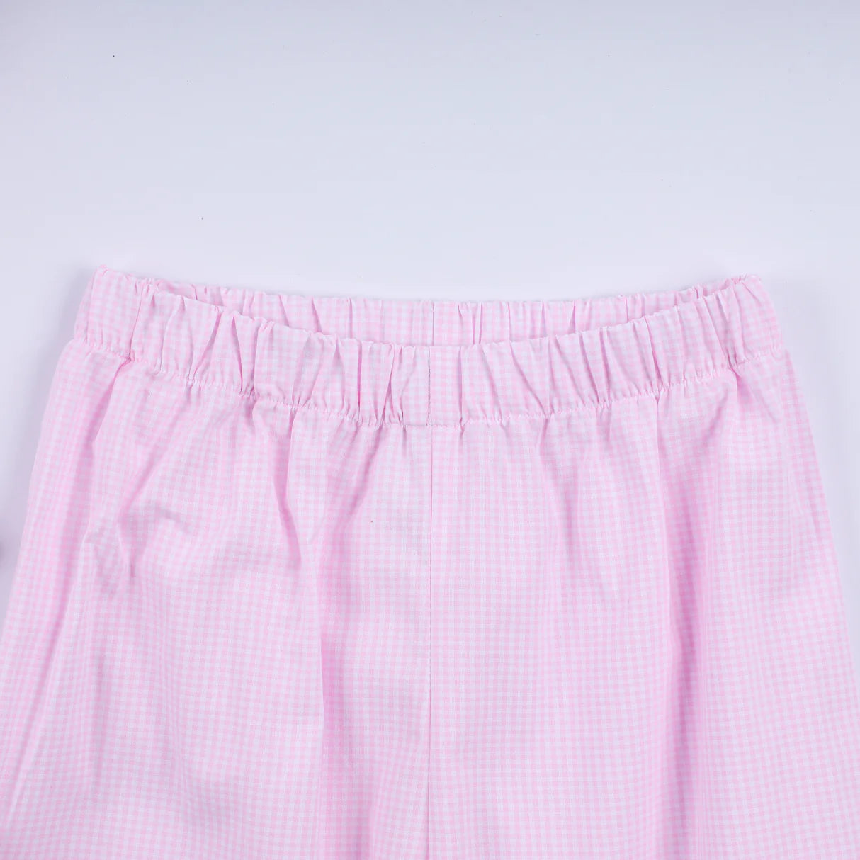 PINK CHRISTMAS TREE HAND SMOCKED RUFFLE PANTS SET
