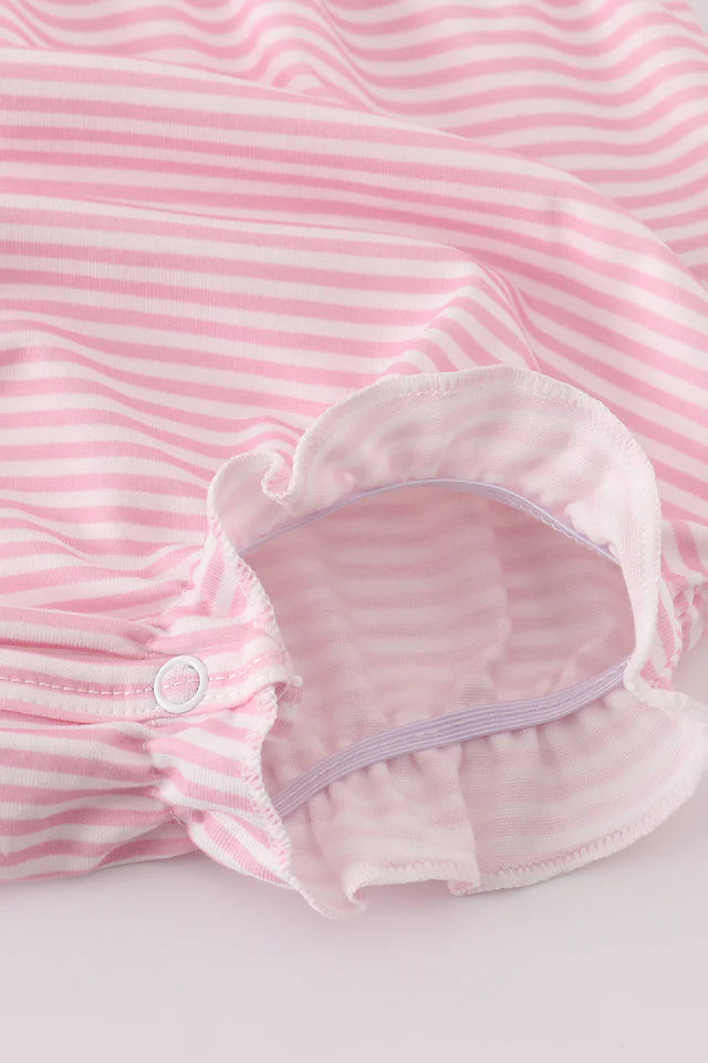 PINK TURKEY EMBROIDERY STRIPE BUBBLE