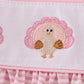 PINK TURKEY EMBROIDERY STRIPE BUBBLE