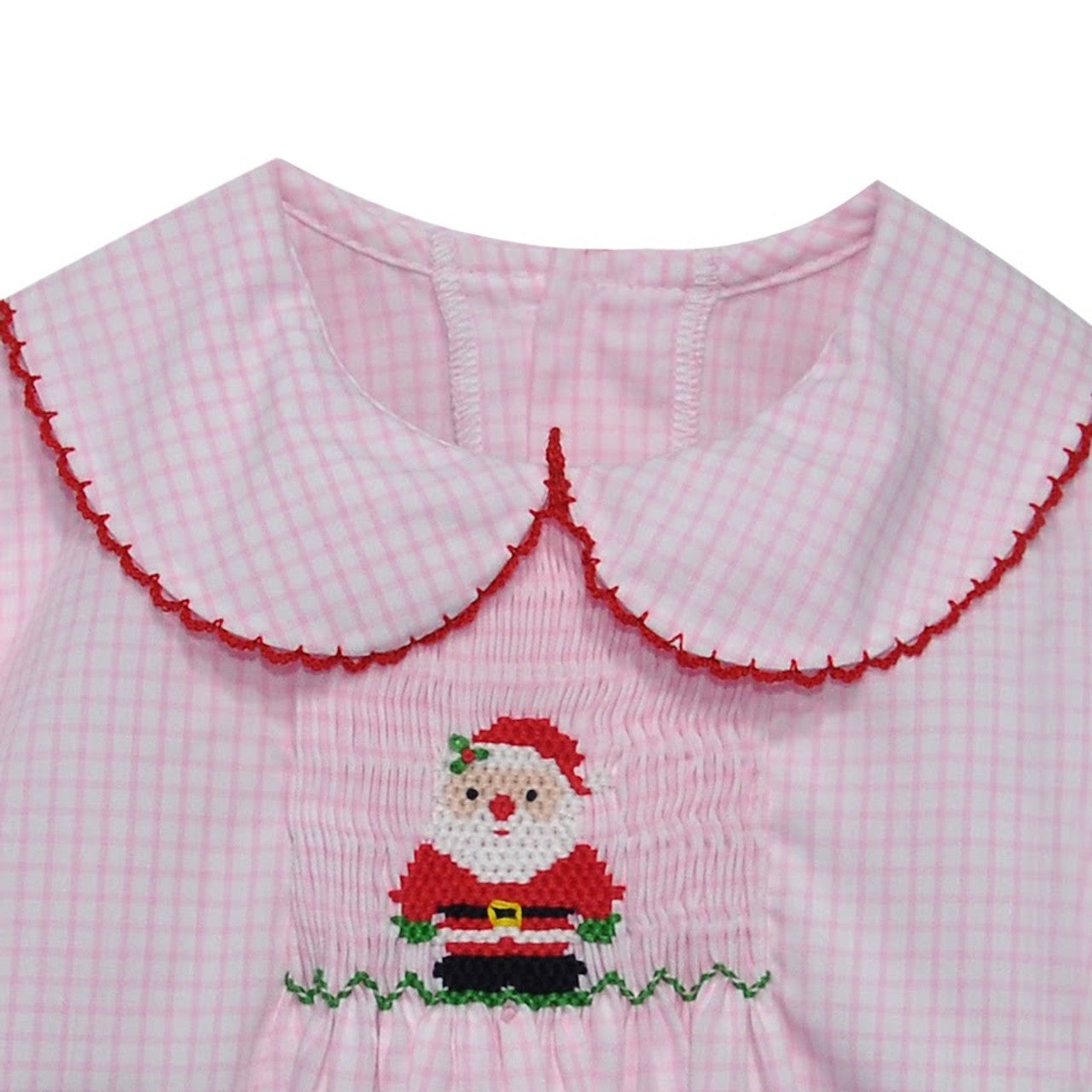 Pink Smocked Santa Dress