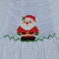 Blue gingham Santa bubble