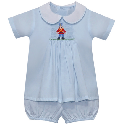 Nutcracker Smocked Short set