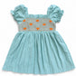Hand Smocked pumpkin girl dress