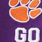 PURPLE Clemson  GO TIGERS EMBROIDERY Top