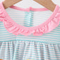 BLUE CHARACTER EMBROIDERY RUFFLE BUBBLE -Frozen Ice Girls