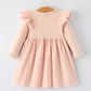 Embroidery Smocked Stripe Dress