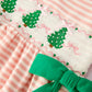 Embroidery Smocked Stripe Dress