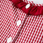 Roll Tide  Machine Embroidery Gingham Girl Dress with Red Bow
