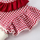 Roll Tide Machine Embroidery Gingham Baby Girl Romper with Red Bow