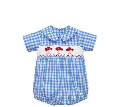 REBEL Blue/Red Smocked Bubble