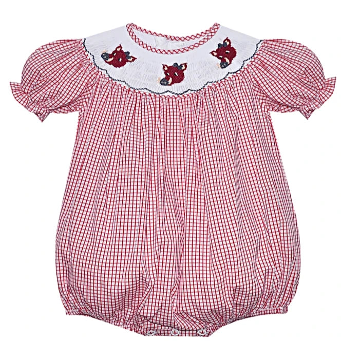 RAZORBACK Red Smocked Bubble