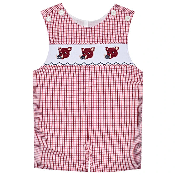 RAZORBACK Red/Smocked Shortall