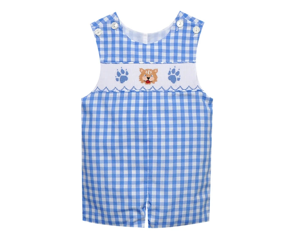 WILDCATS Blue/White Smocked Shortall